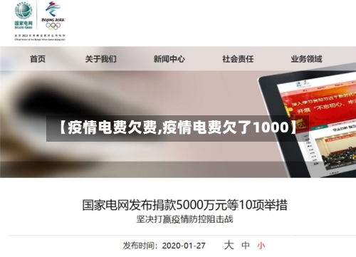 【疫情电费欠费,疫情电费欠了1000】