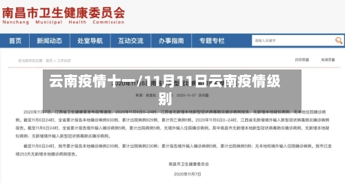 云南疫情十一/11月11日云南疫情级别