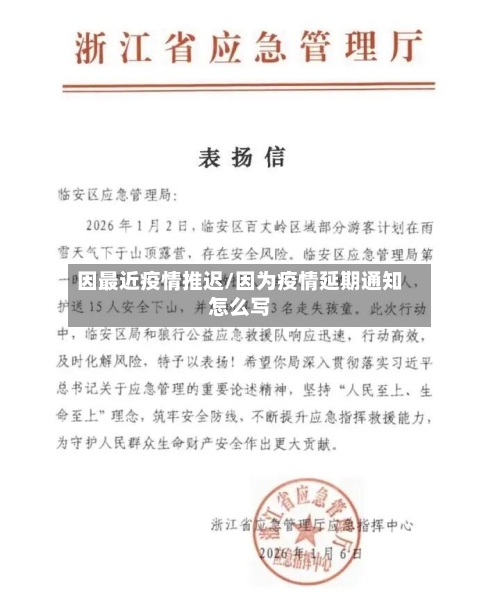 因最近疫情推迟/因为疫情延期通知怎么写
