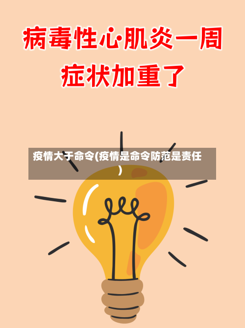 疫情大于命令(疫情是命令防范是责任)