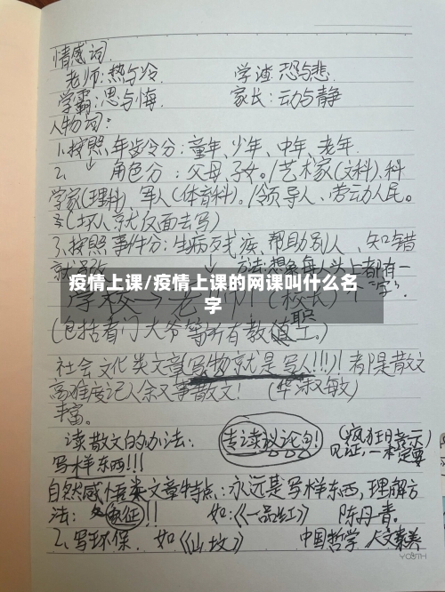 疫情上课/疫情上课的网课叫什么名字