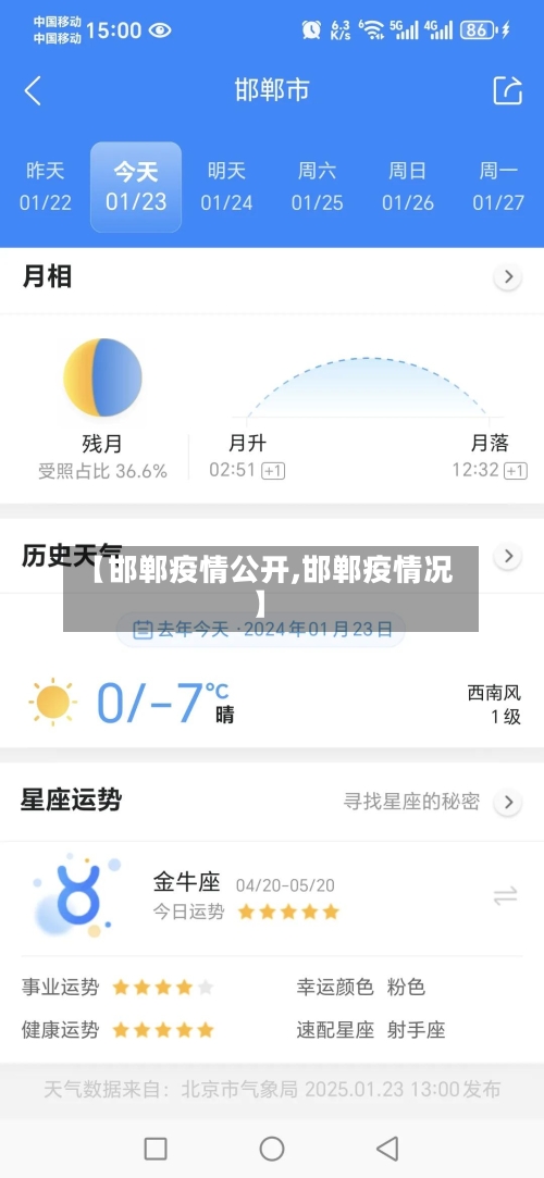 【邯郸疫情公开,邯郸疫情况】