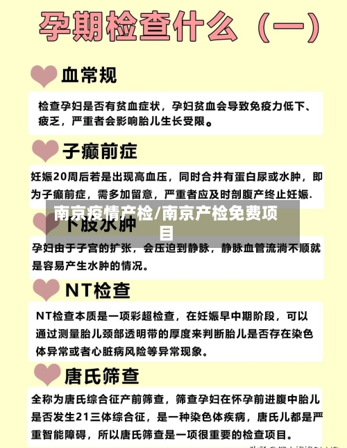 南京疫情产检/南京产检免费项目