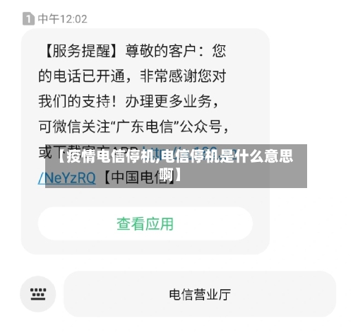 【疫情电信停机,电信停机是什么意思啊】