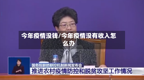 今年疫情没钱/今年疫情没有收入怎么办