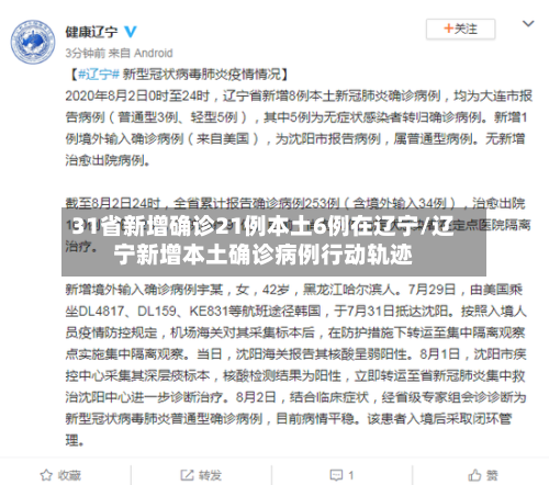 31省新增确诊21例本土6例在辽宁/辽宁新增本土确诊病例行动轨迹-第2张图片