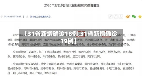 【31省新增确诊18例,31省新增确诊19例】-第3张图片